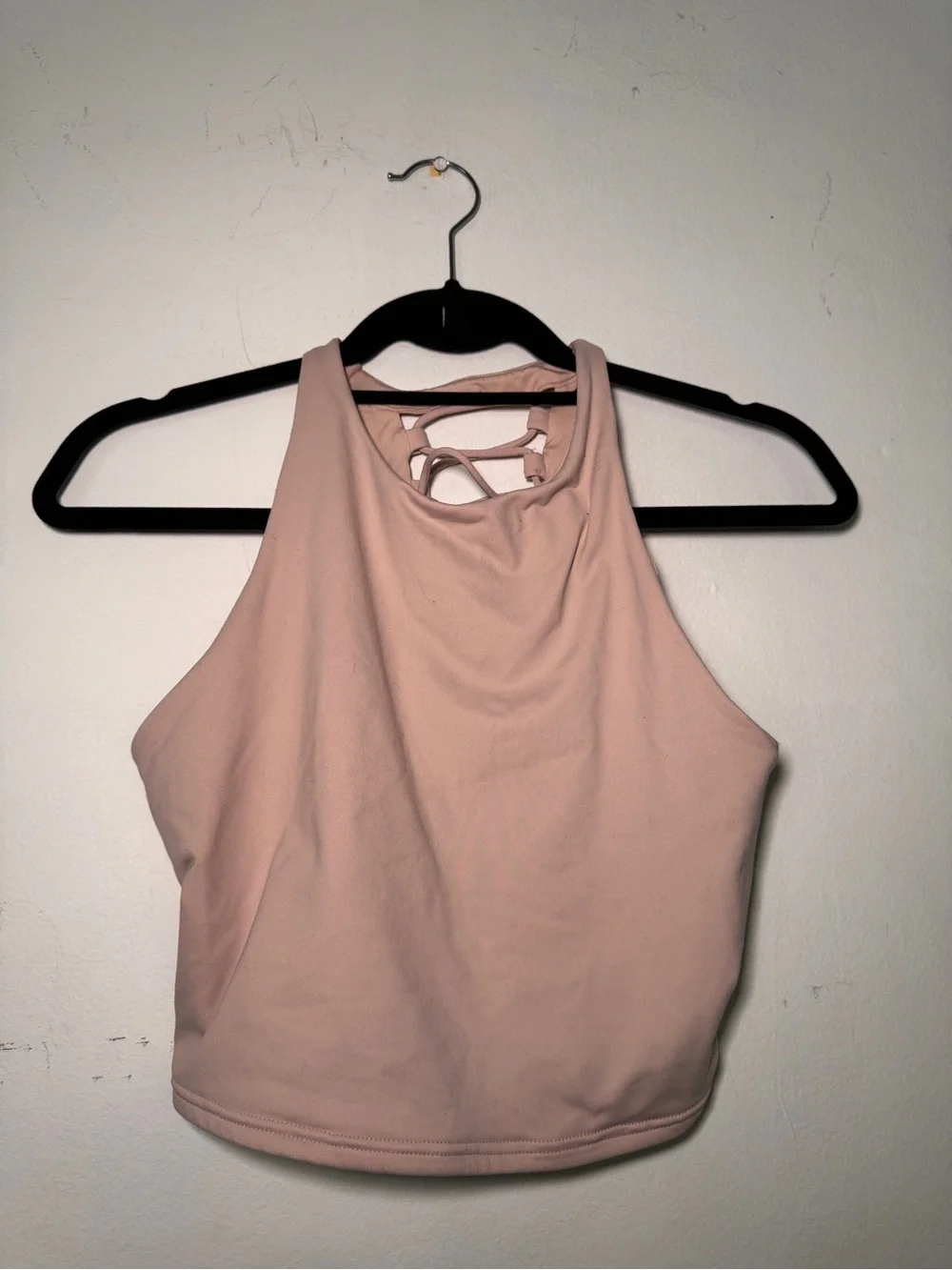 ALO Yoga Blush High-Neck Strappy Back Sports Tank